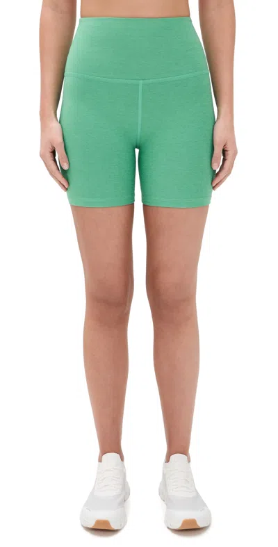 Beyond Yoga Spacedye Keep Pace Shorts 5 Bright Emerald Heather