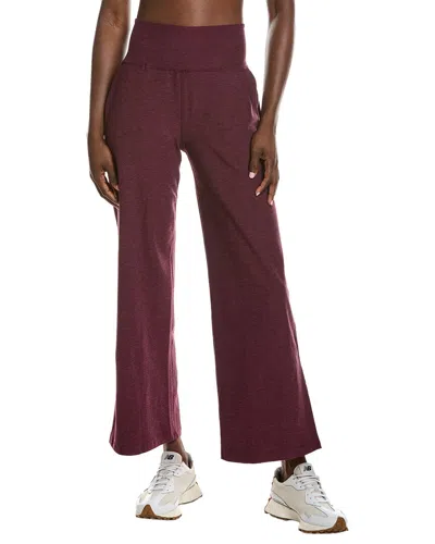 Beyond Yoga Spacedye Laid Back 29in Wide Leg Pant In Burgundy