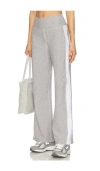 Beyond Yoga Space Dye Laid Back Stripe Pants In Grey