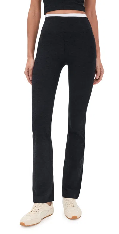 Beyond Yoga Spacedye Layered Bootcut Pants Darkest Night In Black