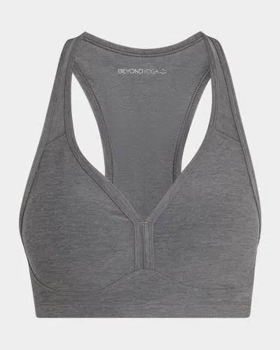 Beyond Yoga Spacedye Lift Your Spirits Active Bra In Black White