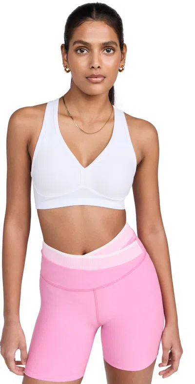 BEYOND YOGA SPACEDYE LIFT YOUR SPIRITS BRA CLOUD WHITE