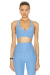 Beyond Yoga Spacedye Lift Your Spirits Bra In Flower Blue Heather