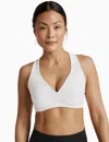Beyond Yoga Spacedye Lift Your Spirits Active Bra In White