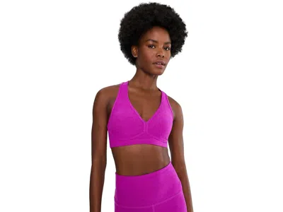 Beyond Yoga Spacedye Lift Your Spirits Bra Women's Bra Berry Bliss Heather: Lg, Polyester/spandex In Purple