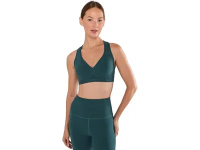 Beyond Yoga Spacedye Lift Your Spirits Bra Women's Bra Dark Ivy Heather: 2xl, Polyester/spandex In Green