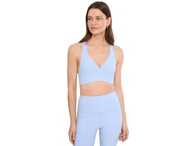 Beyond Yoga Spacedye Lift Your Spirits Bra Women's Bra Pastel Periwinkle Heather: Xs In Blue
