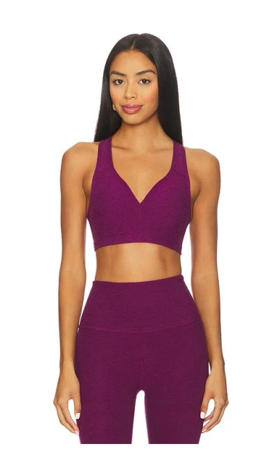 Beyond Yoga Spacedye Lift Your Spirits Sports Bra In Purple