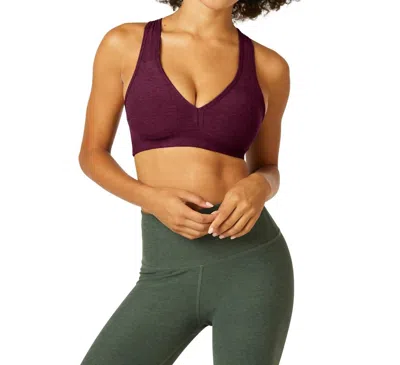 Beyond Yoga Spacedye Lift Your Spirits Sports Bra In Deep Merlot In Multi