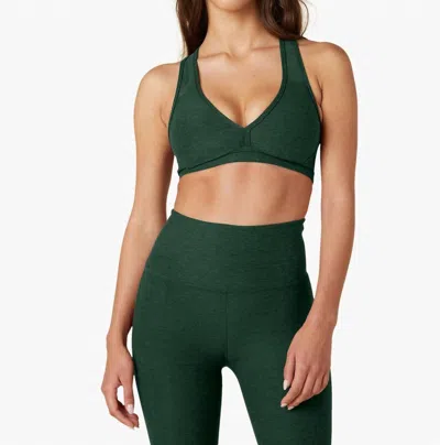 Beyond Yoga Spacedye Lift Your Spirits Sports Bra In Forest Green Pine