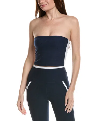 Beyond Yoga Spacedye Line Up Strapless Cropped Top In Multi