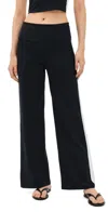 Beyond Yoga Womens Darkest Night Spacedye Flared-leg Stretch-woven Leggings In Darkest Night/cloud White