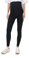 Beyond Yoga Spacedye Love The Bump Maternity Midi Leggings Darkest Night In Black