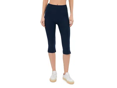 Beyond Yoga Spacedye Mid Rise Slit Pedal Pusher In Black