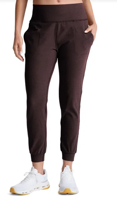 Beyond Yoga Spacedye Midi Jogger In Dark Chocolate In Brown