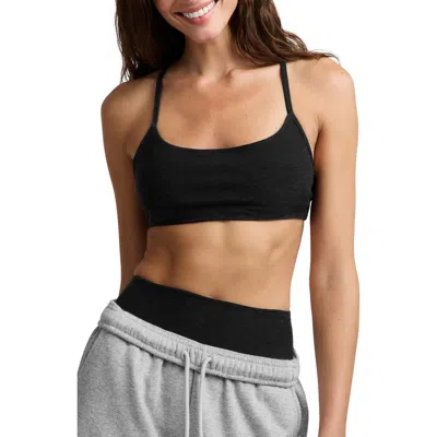 Beyond Yoga Spacedye Minimal Racerback Sports Bra In Black
