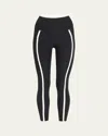 Beyond Yoga Spacedye New Moves High-waist Midi Leggings In Darkest Nightcloud