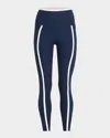 Beyond Yoga Spacedye New Moves Midi Leggings In Nocturnal Navy
