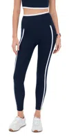 Beyond Yoga Spacedye New Moves Midi Leggings In Nocturnal Navy/cloud White