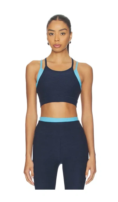 Beyond Yoga Spacedye On The Double Sports Bra In Blue