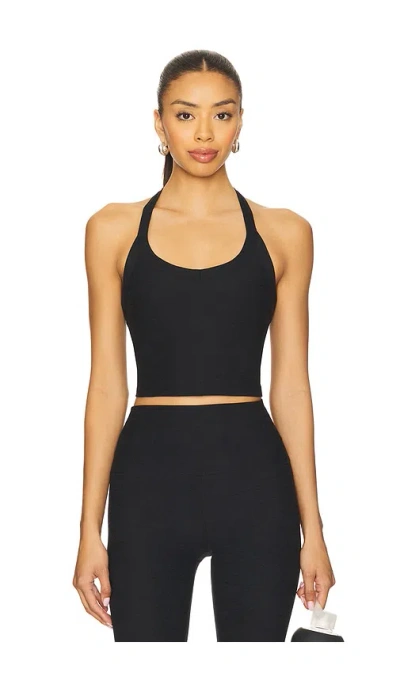 Beyond Yoga Spacedye On The Up Cropped Tank Top In Black
