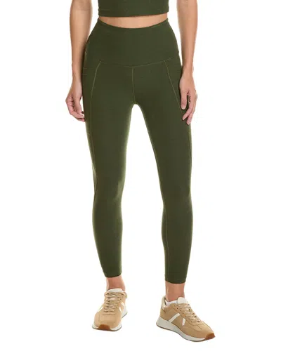 Beyond Yoga Spacedye Out Of Pocket High Waisted Midi Leggings In Army Green