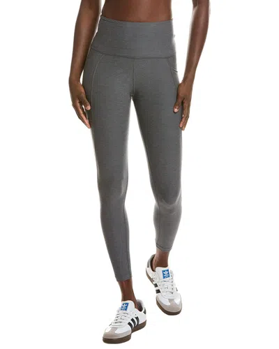 Beyond Yoga Spacedye Out Of Pocket High Waisted Midi Legging In Gray