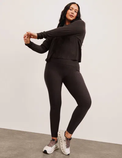 Beyond Yoga Spacedye Out Of Pocket High Waisted Midi Legging In Dark Chocolate In Multi