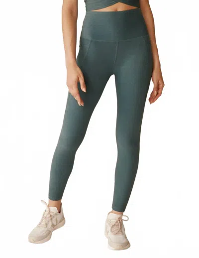 Beyond Yoga Spacedye Out Of Pocket High Waisted Midi Leggings In Storm Heather