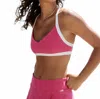 Beyond Yoga Spacedye Outlines Bra In Pink/white In Multi