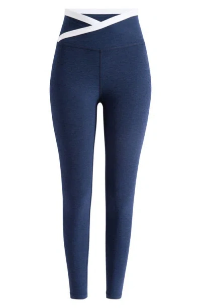 Beyond Yoga Spacedye Outlines High Waist Midi Leggings In Blue