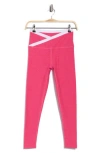 Beyond Yoga Spacedye Outlines High Waist Midi Leggings In Pink