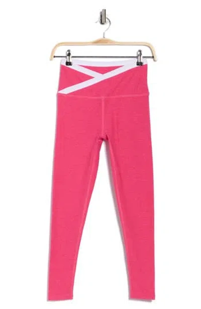 Beyond Yoga Spacedye Outlines High Waist Midi Leggings In Pink