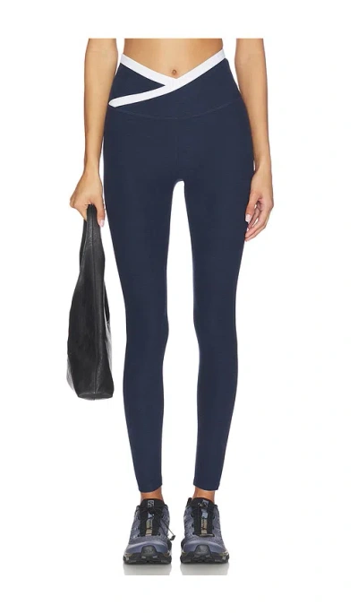 Beyond Yoga Spacedye Outlines High Waisted Midi Legging In Blue