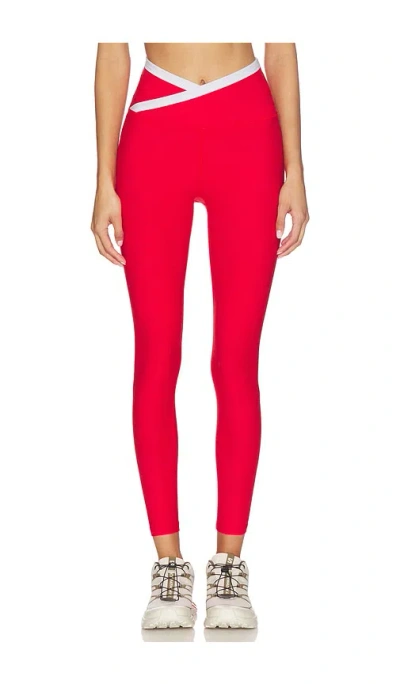 Beyond Yoga Spacedye Outlines High Waisted Midi Legging In Red