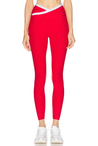 Beyond Yoga Spacedye Outlines High Waisted Midi Leggings In Red
