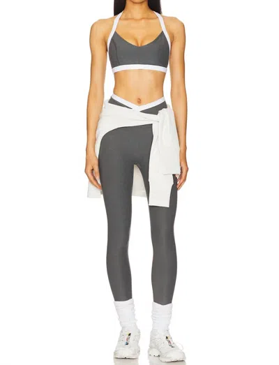 Beyond Yoga Spacedye Outlines High Waisted Midi Leggings In True Gray Heather In Multi