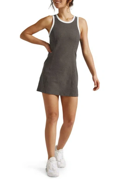 Beyond Yoga Spacedye Outlines Sleeveless Dress In True Gray Heather