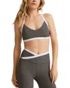 Beyond Yoga Spacedye Outlines Sports Bra In True Gray