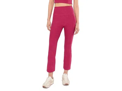 Beyond Yoga Spacedye Pintuck Kick Flare High Waisted Pants In Purple