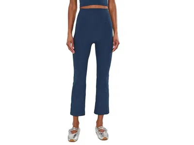 Beyond Yoga Spacedye Pintuck Kick Flare High Waisted Pants In Blue
