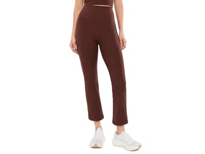 Beyond Yoga Spacedye Pintuck Kick Flare High Waisted Pants Women's Clothing Iced Mocha Heather: Xs (us Women's 2 In Brown