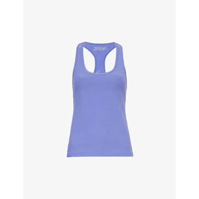 Beyond Yoga Womens Indigo Heather Spacedye Racerbac Kstretch-jersey Top