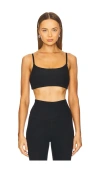 Beyond Yoga Spacedye Raise The Barre Shirred Bra In Darkest Night