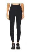 Beyond Yoga Spacedye Raise The Barre Shirred Legging In Black