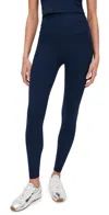 Beyond Yoga Spacedye Raise The Barre Shirred Leggings Nocturnal Navy