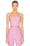 BEYOND YOGA SPACEDYE RAISE THE BARRE SHIRRED TANK TOP