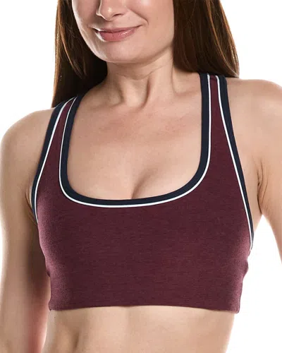 Beyond Yoga Spacedye Ready Sports Bra In Midnight Burgundy Heather