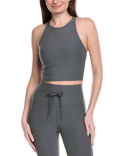 Beyond Yoga Spacedye Refocus Racerback Crop Tank In Gray