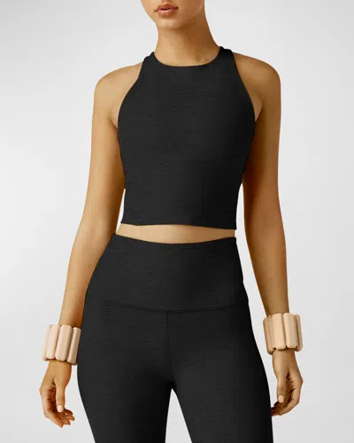 Beyond Yoga Spacedye Refocus Cropped Tank Top In Darkest Night